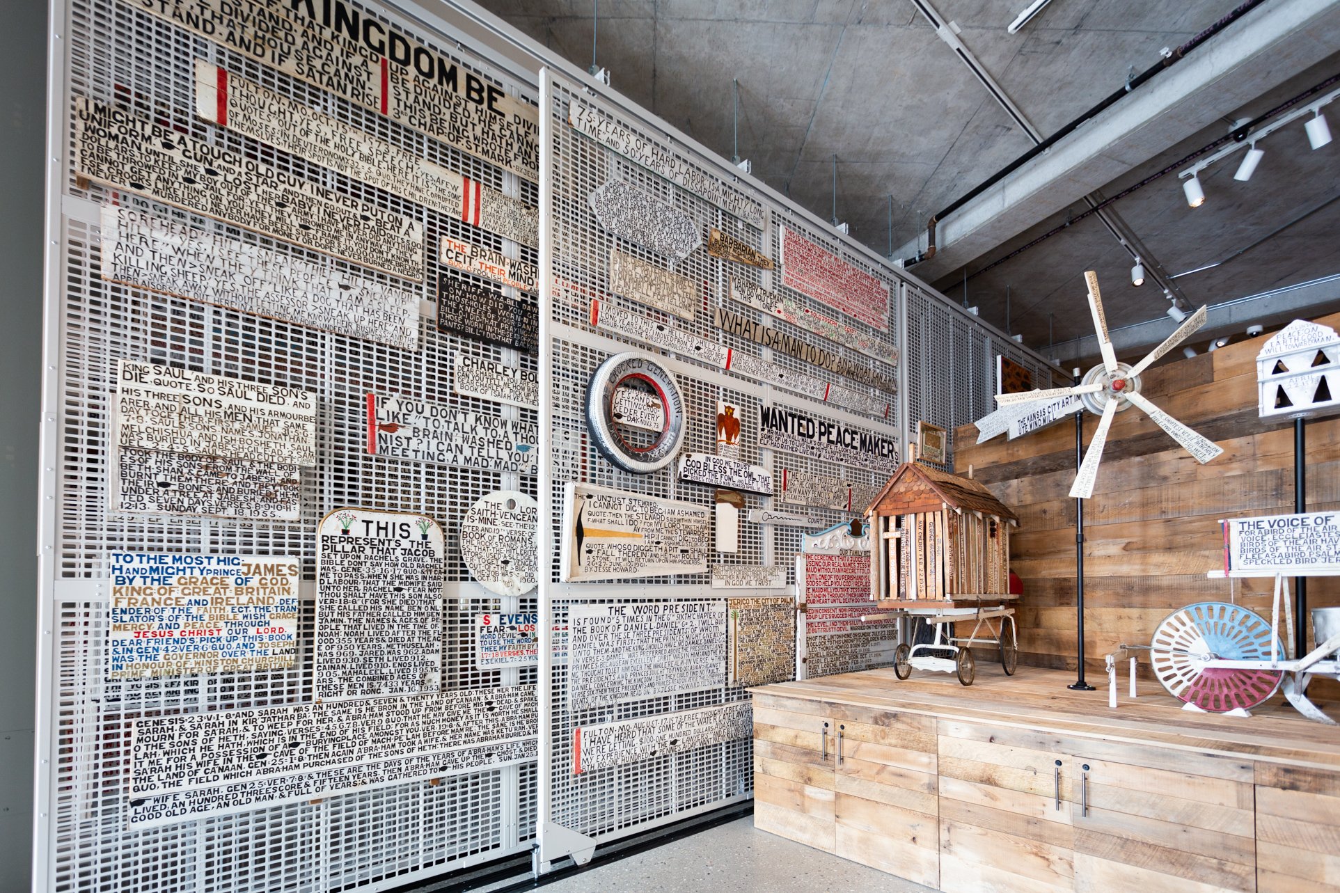 Displayed Artwork on Visible Art Racks